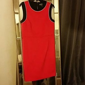 Vince Camuto Red and Bkack Dress